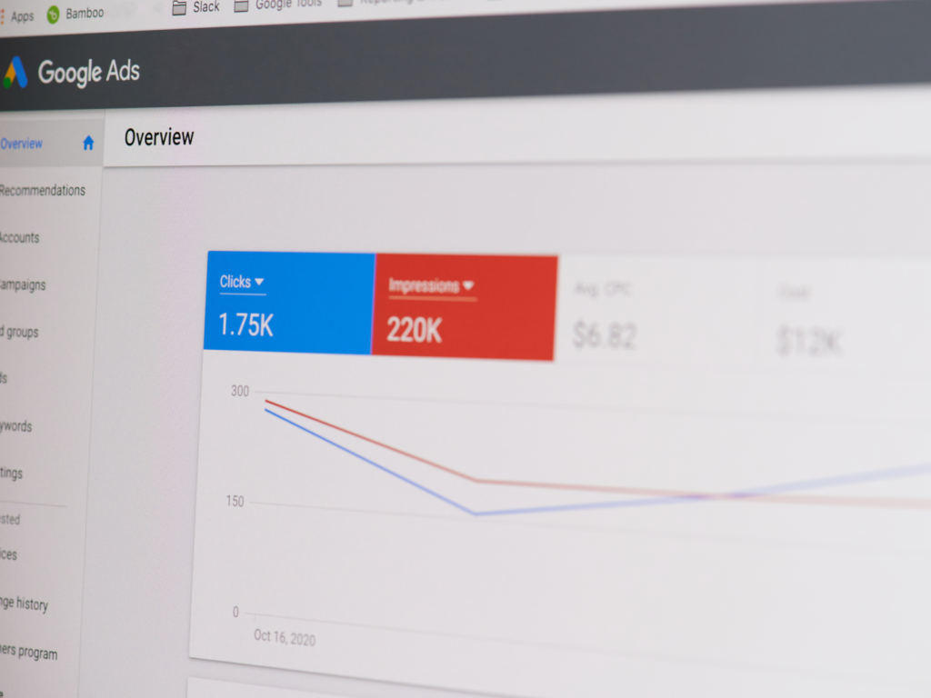 A Google Ads dashboard displaying metrics for a T-shirt marketing campaign, showcasing performance and insights.