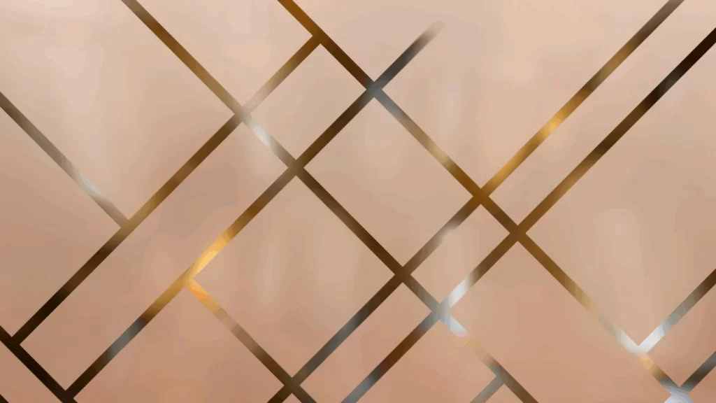 A glass panel with lines made using sandblasting.