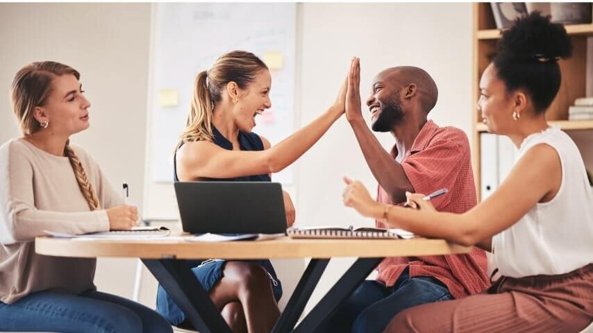 Various brand owners collaborating on a marketing campaign.
