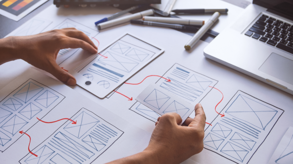 A person building user experience (UX) models.
