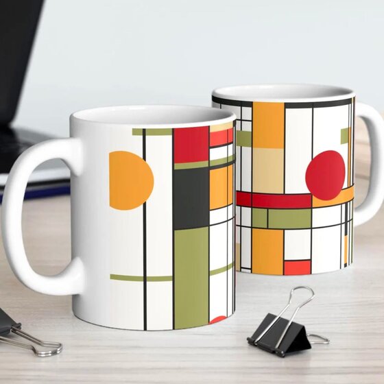 A patterned mug