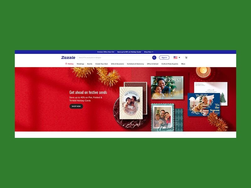 Printify homepage with a print-on-demand headline and custom products.