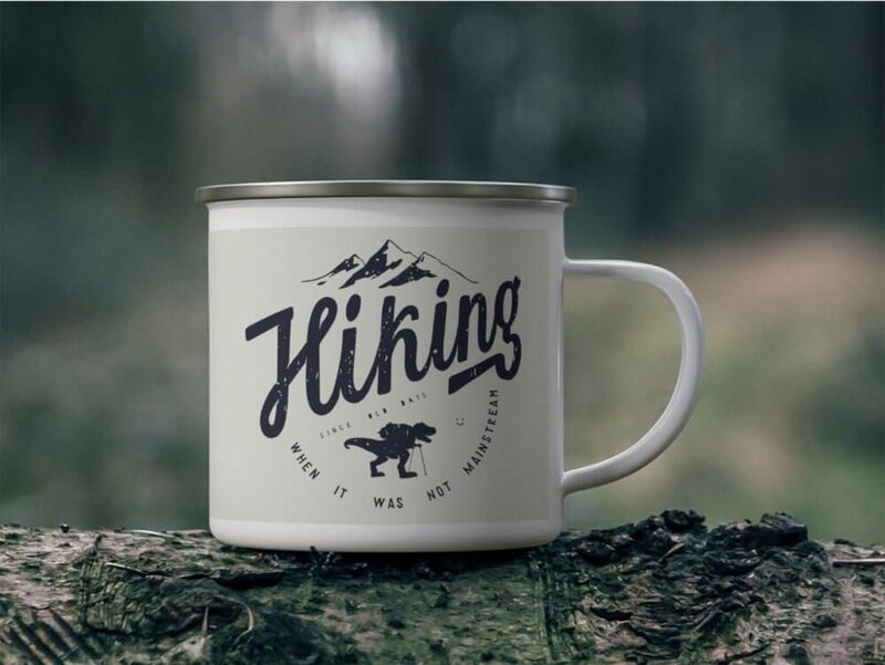 Custom enamel camping mug