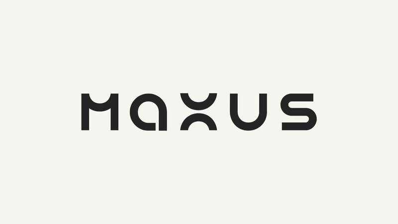 Maxus logo in modern font.