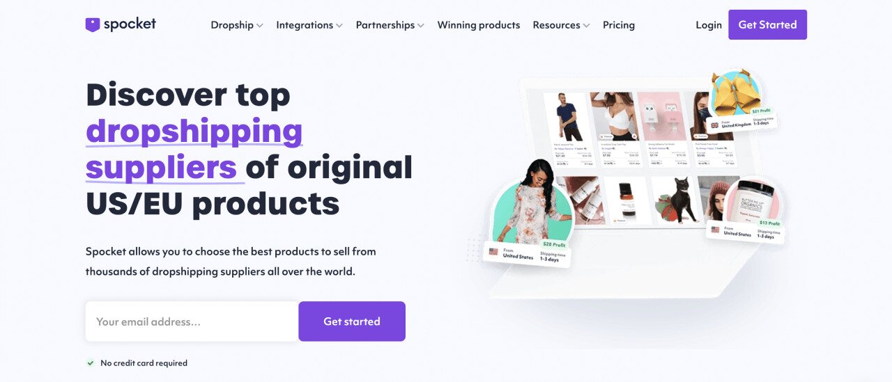 Best Dropshipping Websites - Spocket
