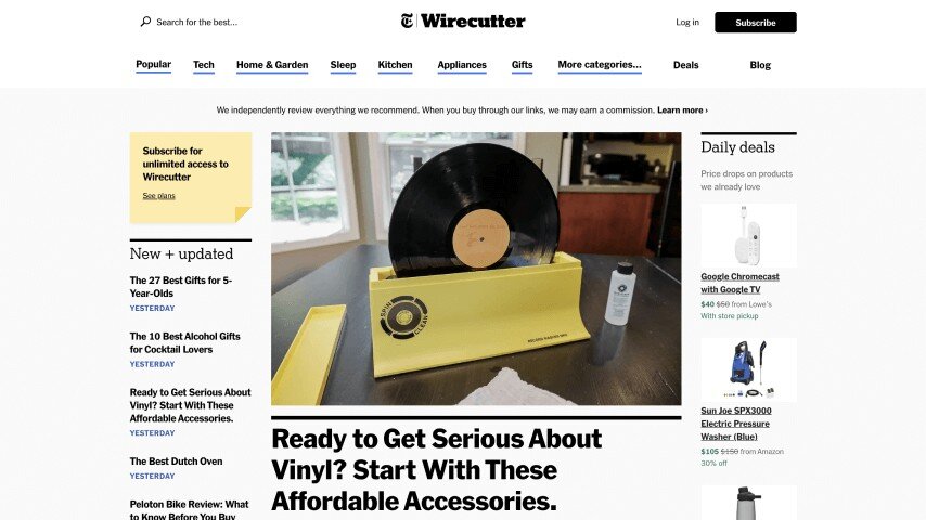 8 Great Affiliate Disclosure Examples - The Wirecutter