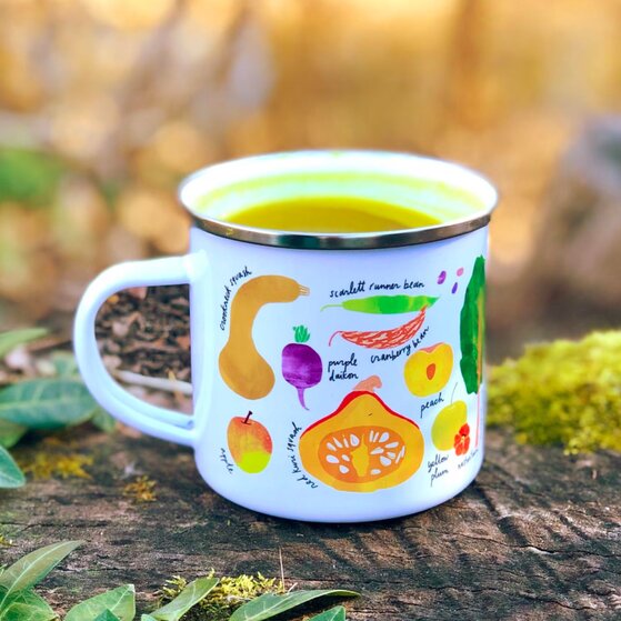 A patterned mug