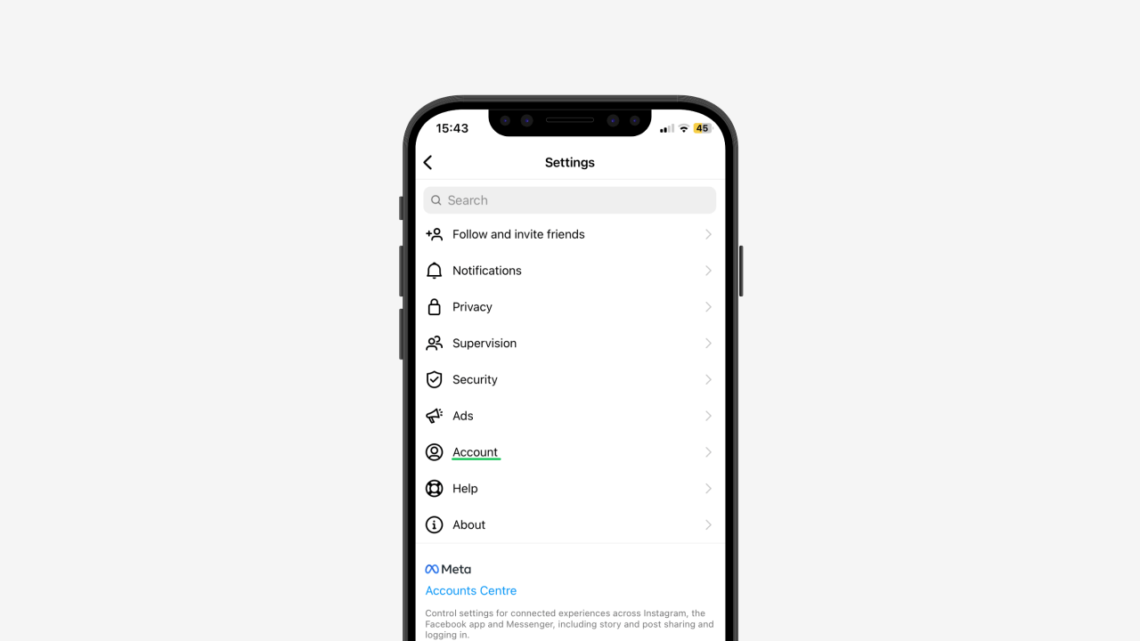 Tap Account and Switch