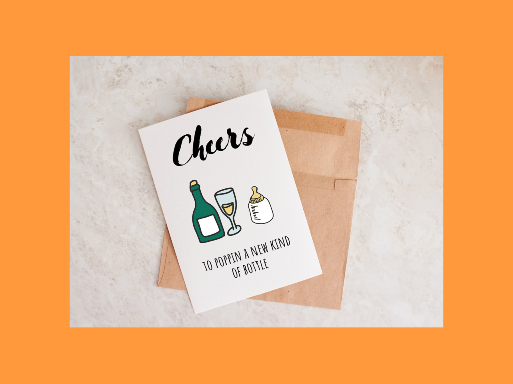 A baby greeting card.