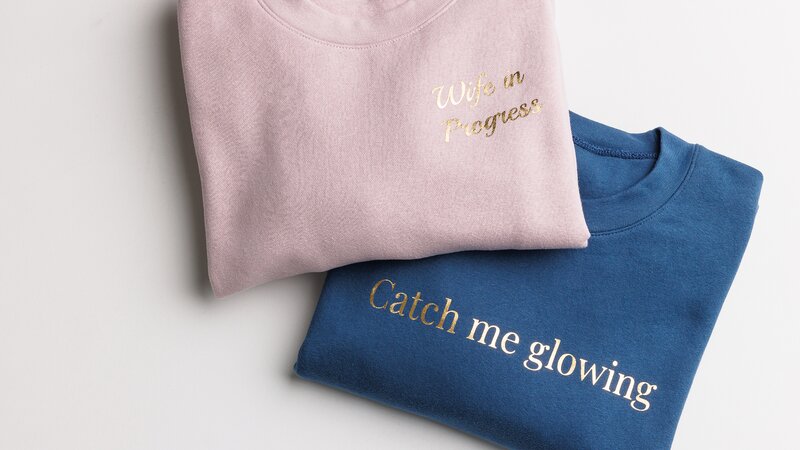 Bold, wide font examples suited for glitter print