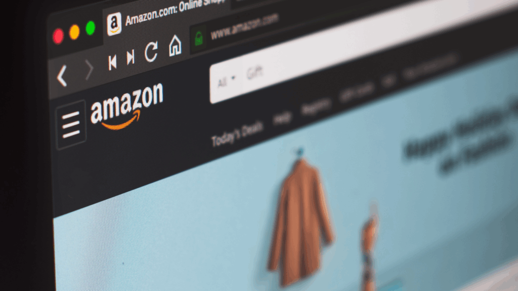 Screenshot of Amazon's new website layout.