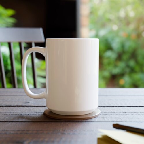 Custom color changing mug with a skeleton illustration.