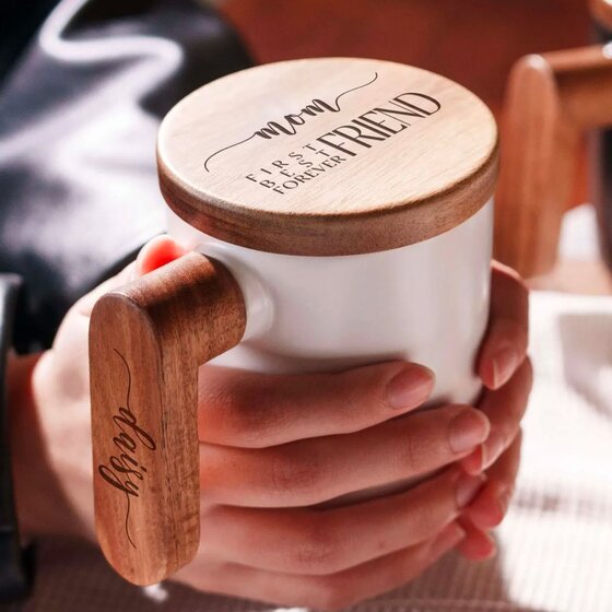 A patterned mug
