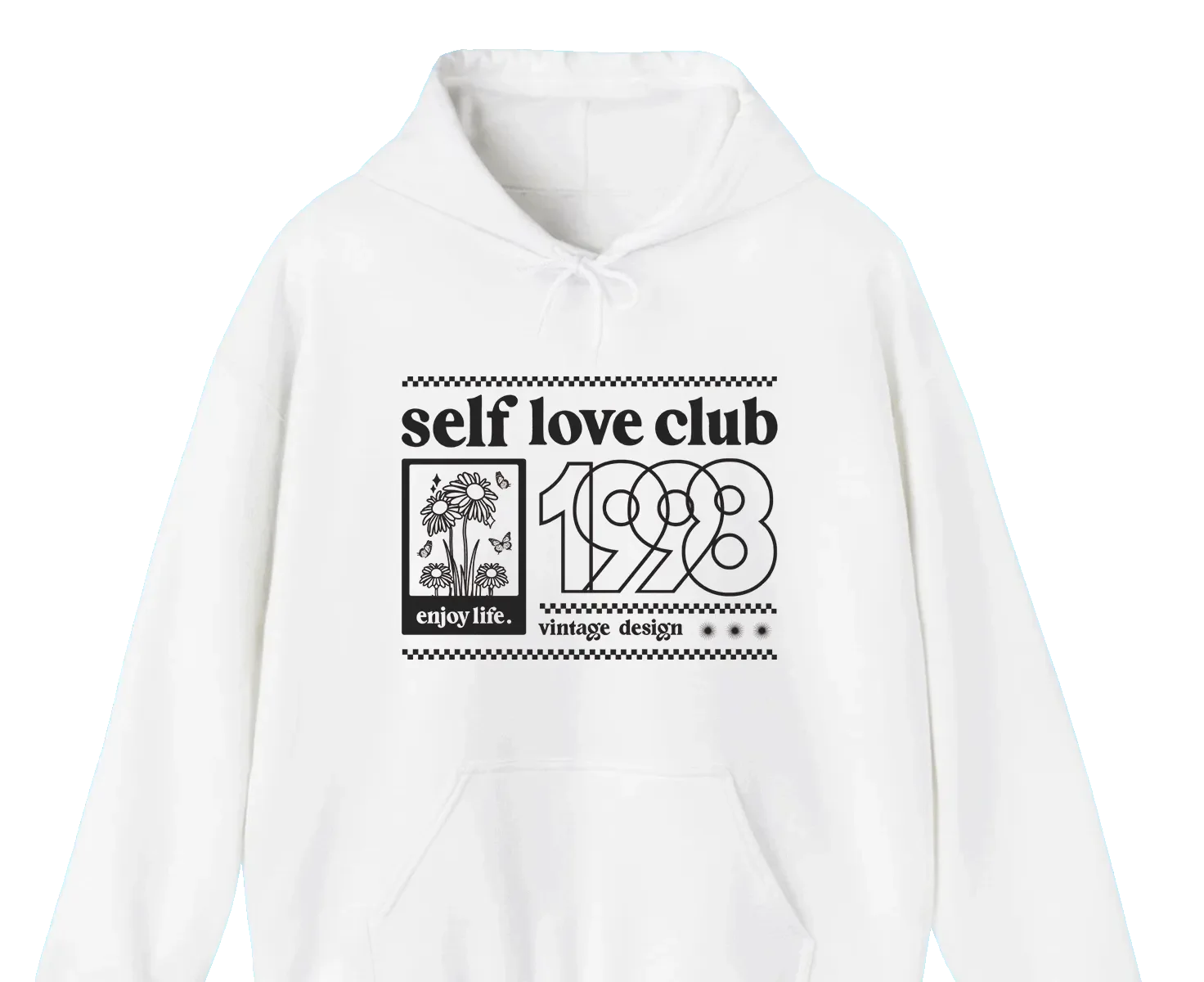 Custom hoodie with vibrant all-over print design