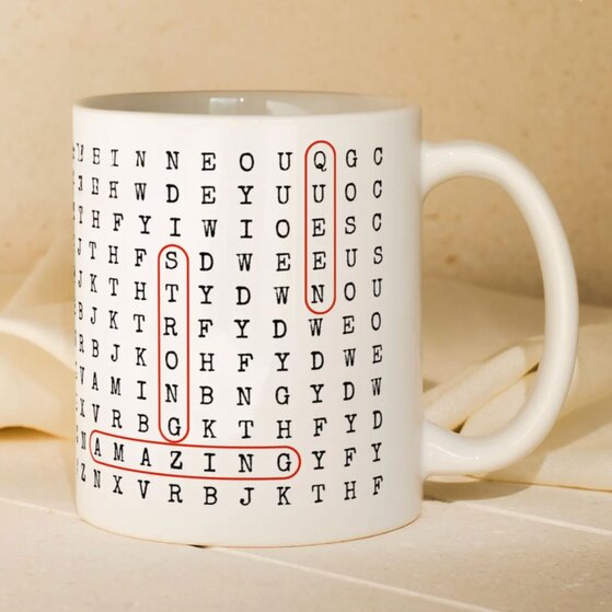 A patterned mug