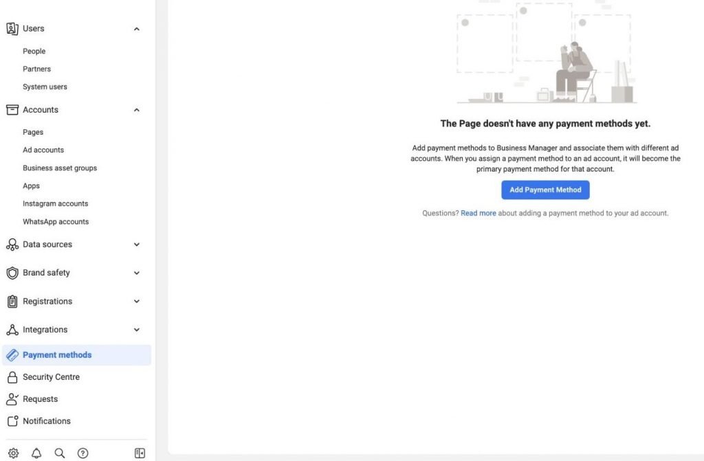 Facebook Business Account - Payment methods