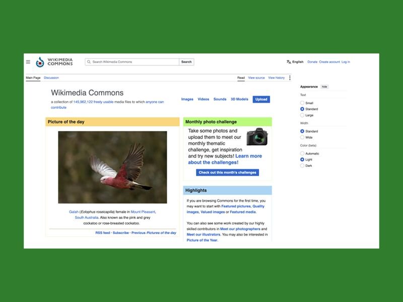 A screenshot of a website
