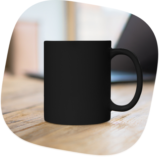 black coffee mug 11 oz