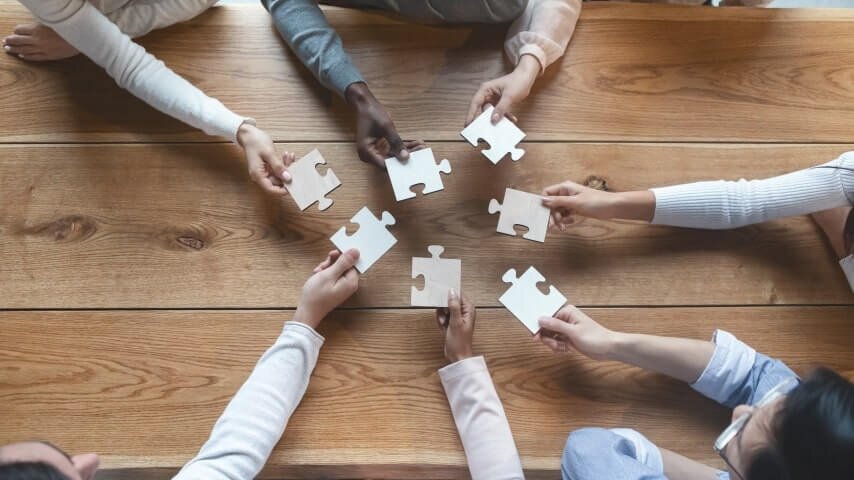 A group of people collaborating to meet a certain goal.