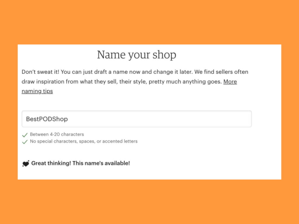 Name your shop