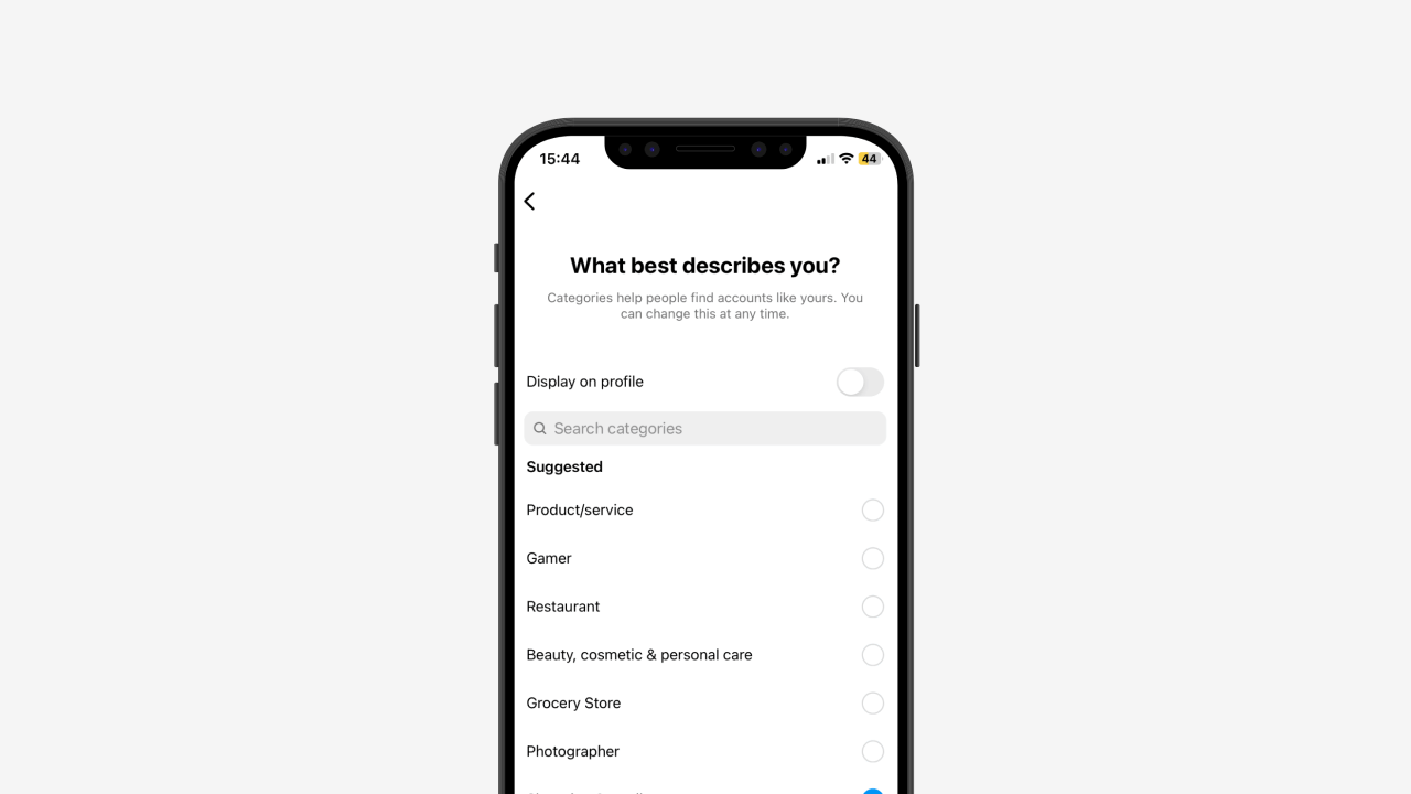 Choose Your Category