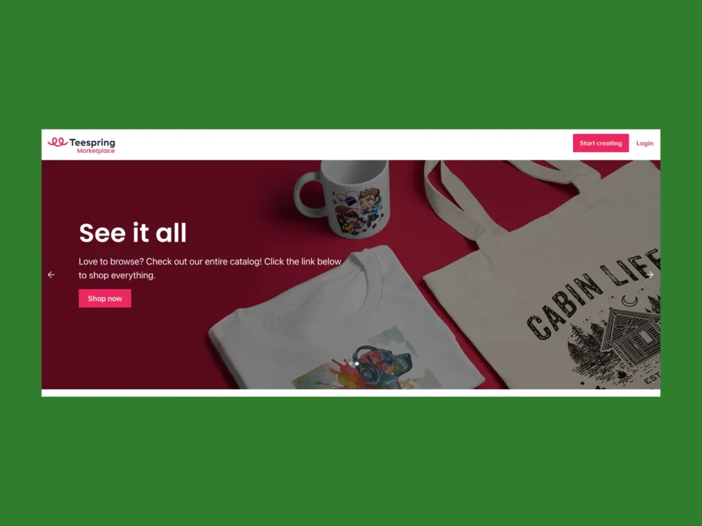 A screenshot of the Spring landing page.