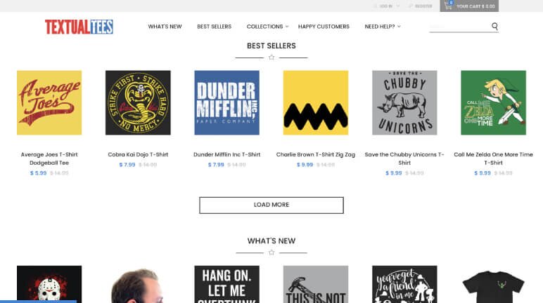 Successful Shopify T-Shirt Store - Textual Tees