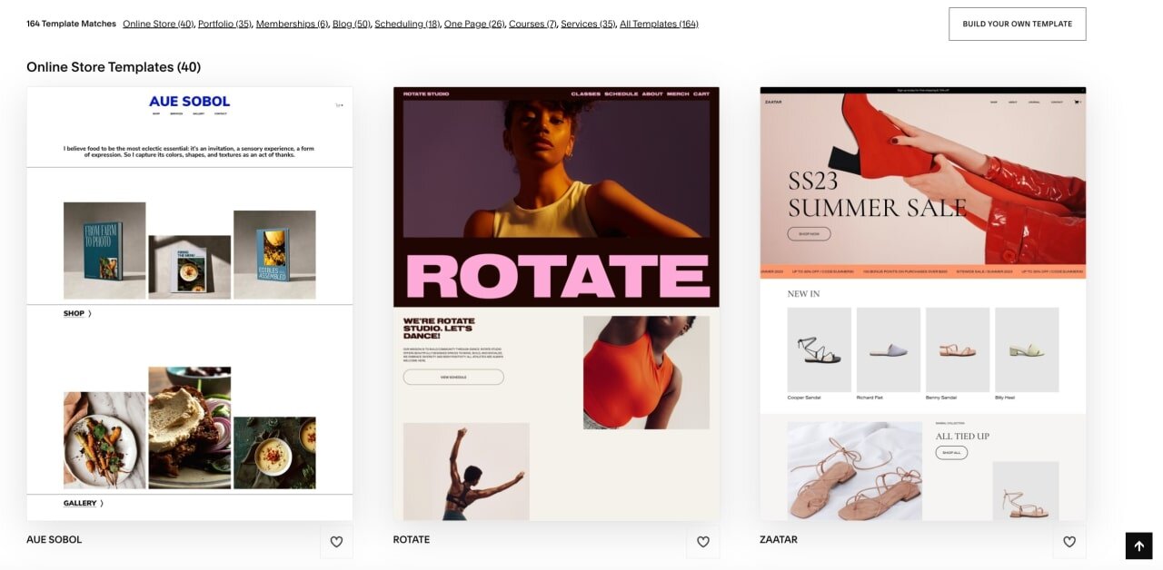 Squarespace templates
