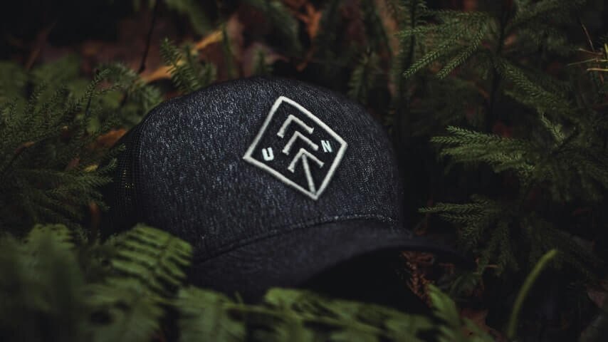 Custom embroidered hat with logo.