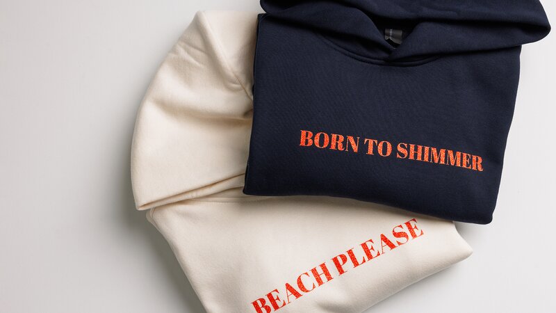 Bold, wide font examples suited for glitter print