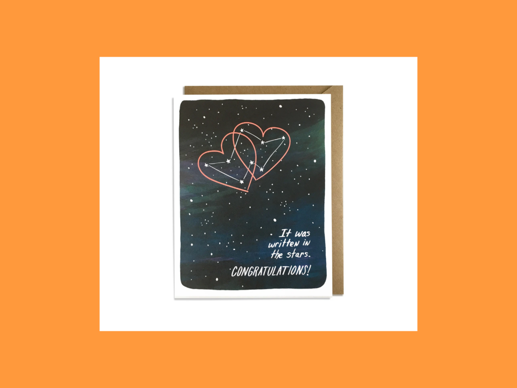 A congratulations card.