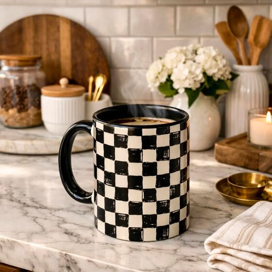 A patterned mug