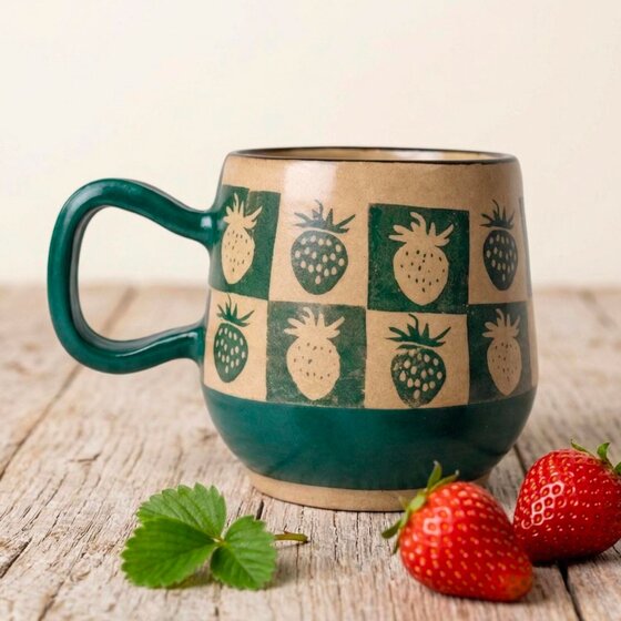 A patterned mug
