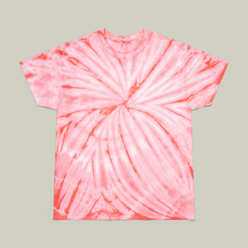 Pink and coral tie-dye t-shirt.