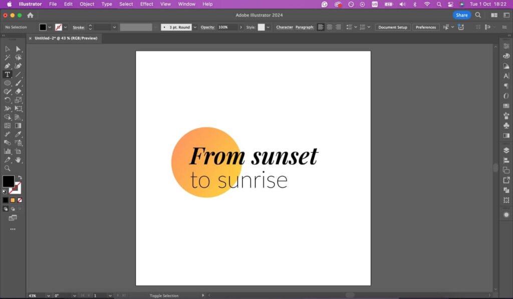Adobe Illustrator interface screenshot.