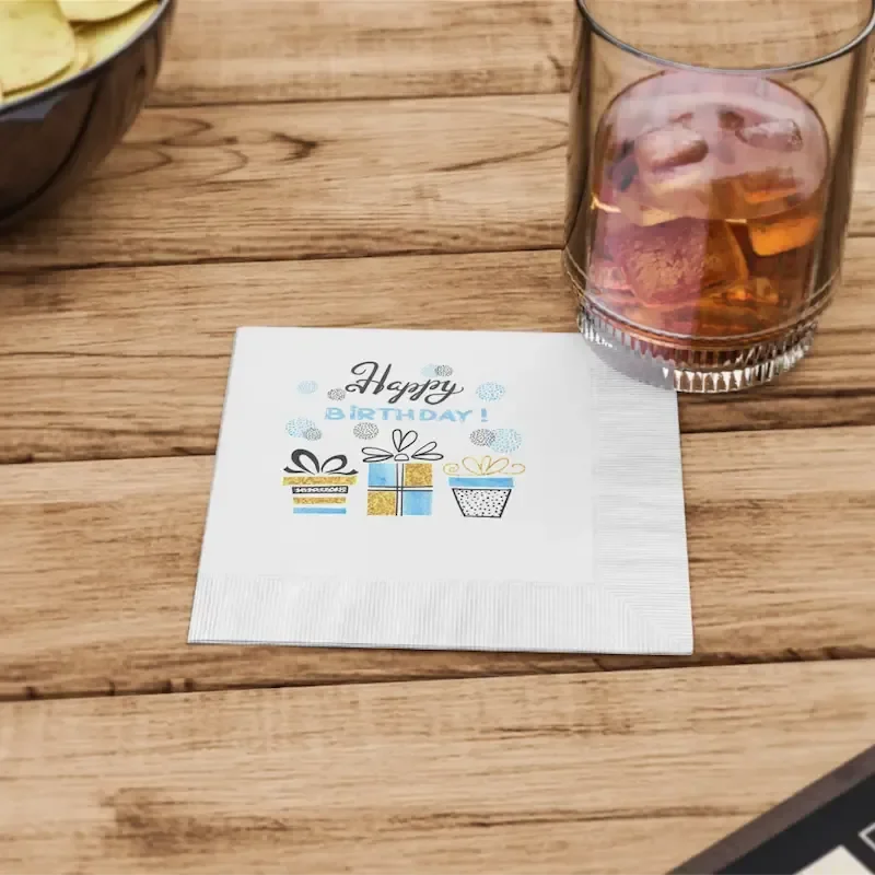 Custom-printed napkins