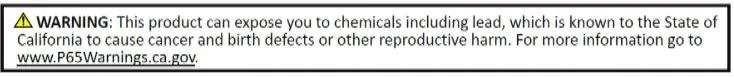 P65 warning