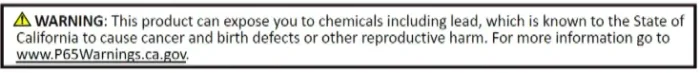 P65 warning