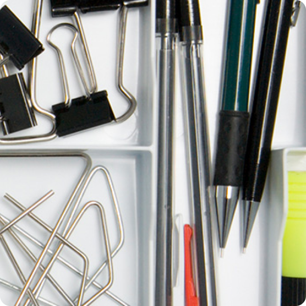 Image of pens and paperclips