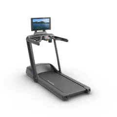 Aviron Victory Treadmill with a scenic route on the touchscreen
