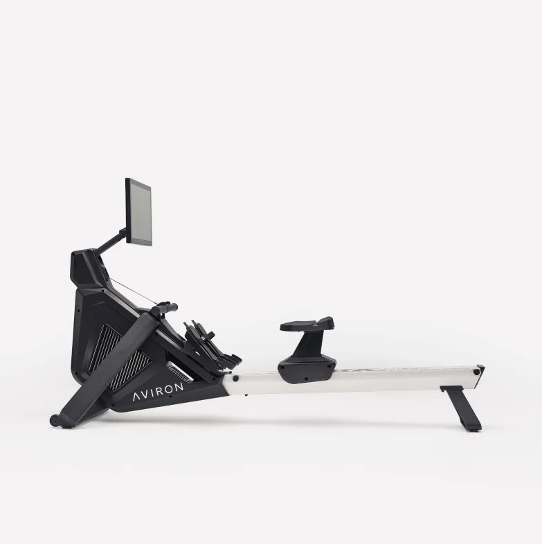Aviron Strong Rower, a low-impact full-body cardio machine that adds variety to a home workout routine