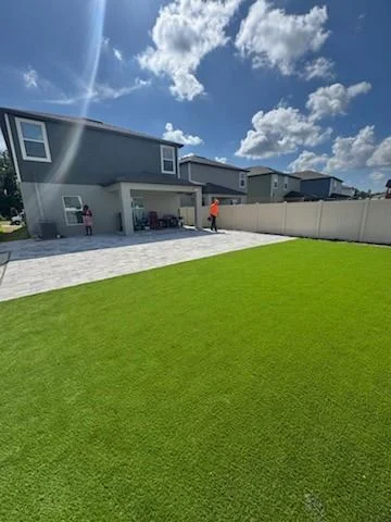 Family Backyard Turf Lawn