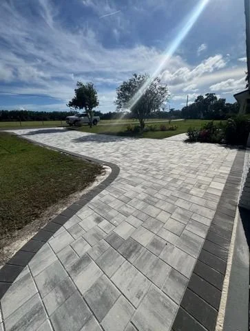 Curved Paver Driveway