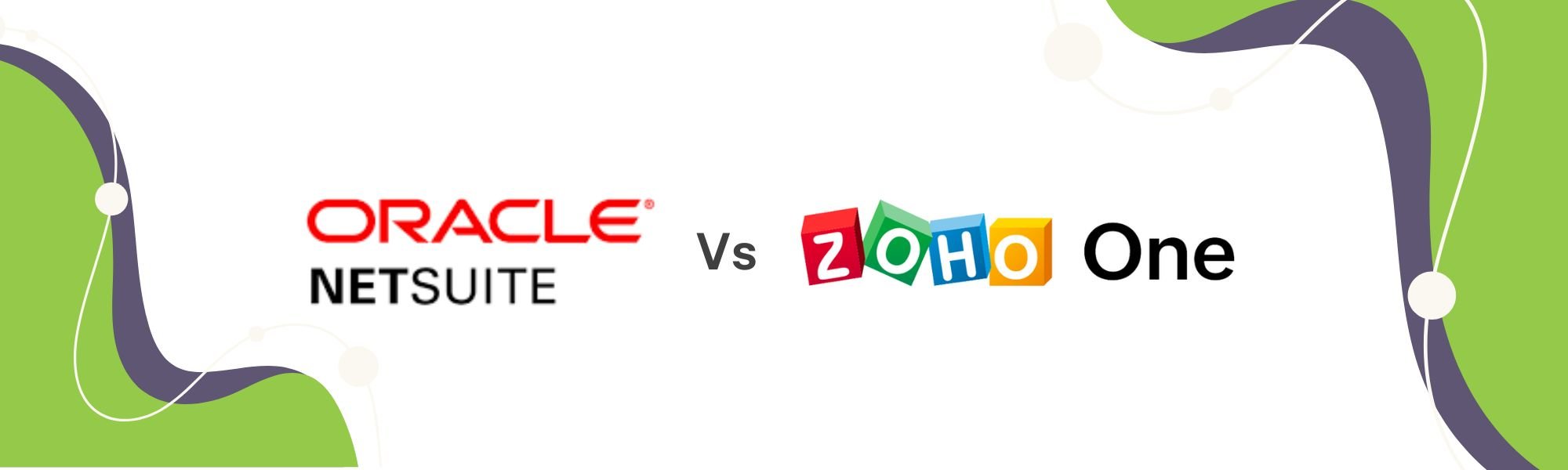 Oracle NetSuite logo vs zoho one logo