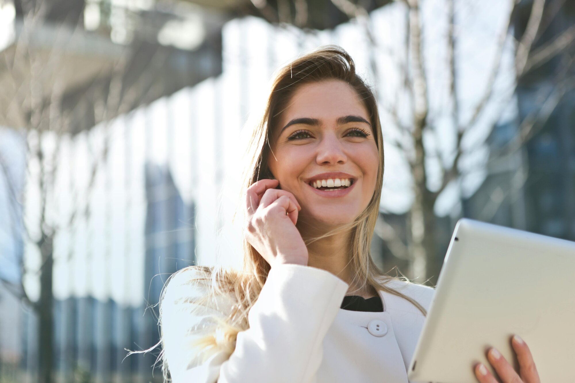 Happy client discussing benefits of working with a Zoho Consultant in Mississauga