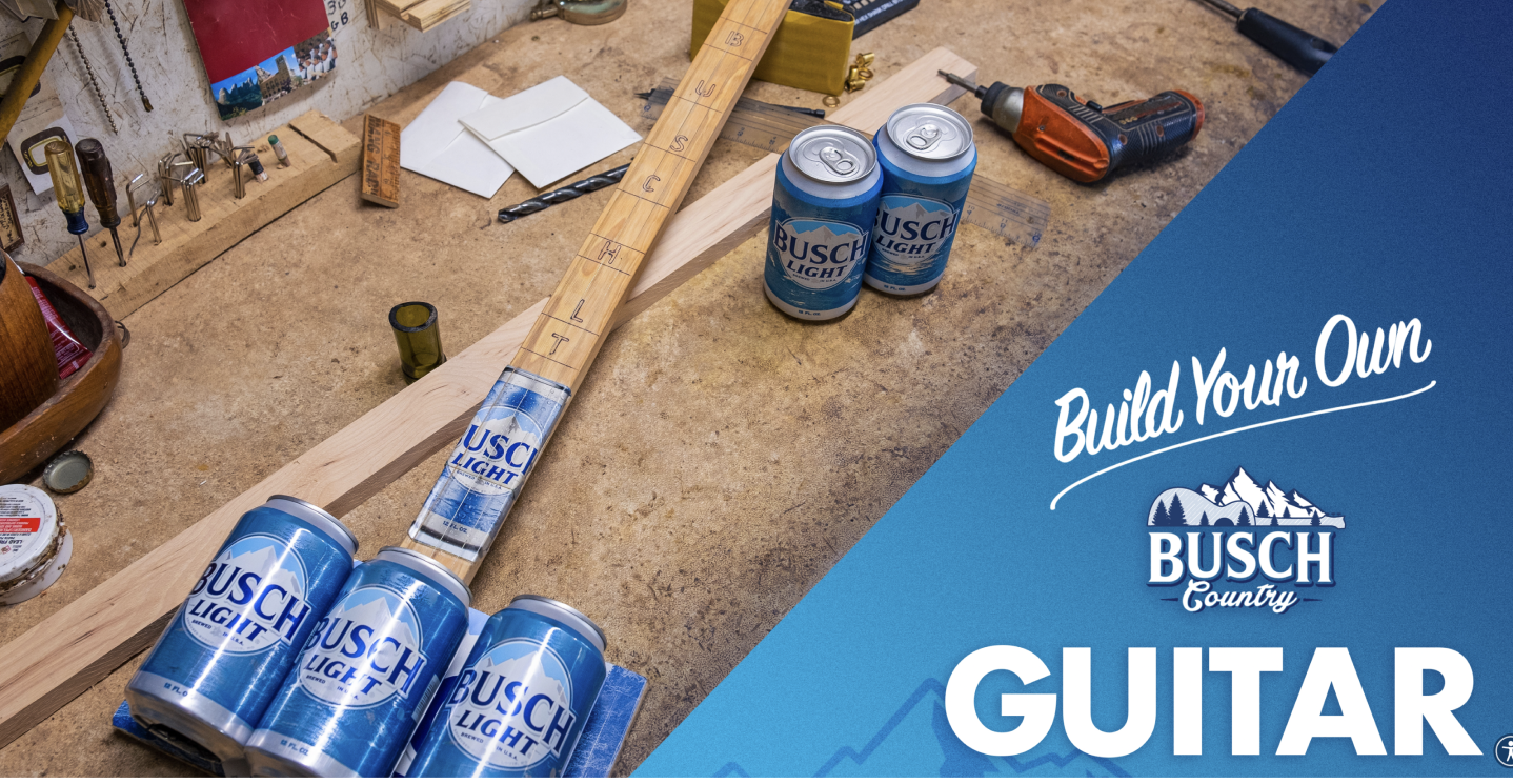 Build your own Busch Light Guitar with beer cans