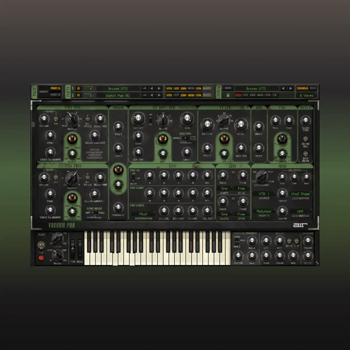 AIR Vacuum Pro 真空管類比合成器外掛主視覺