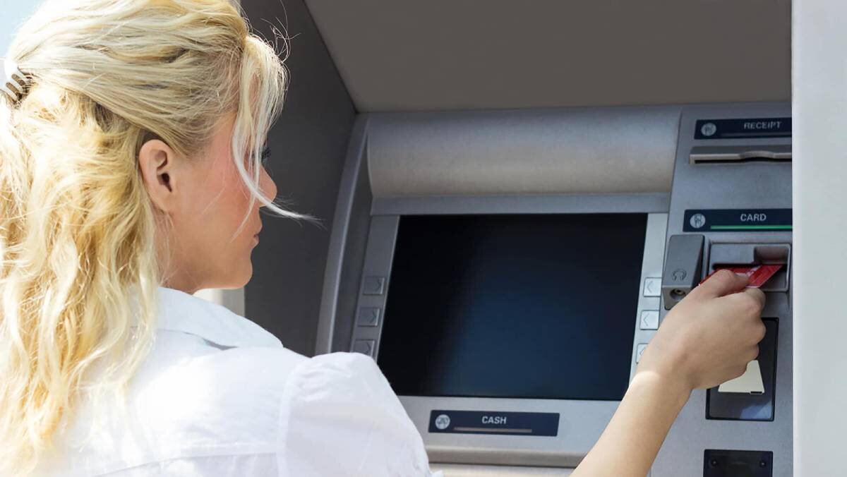 Woman in ATM