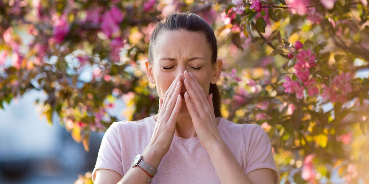 Woman with allergy