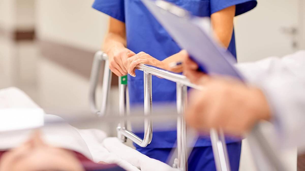 patient in a hospital bed